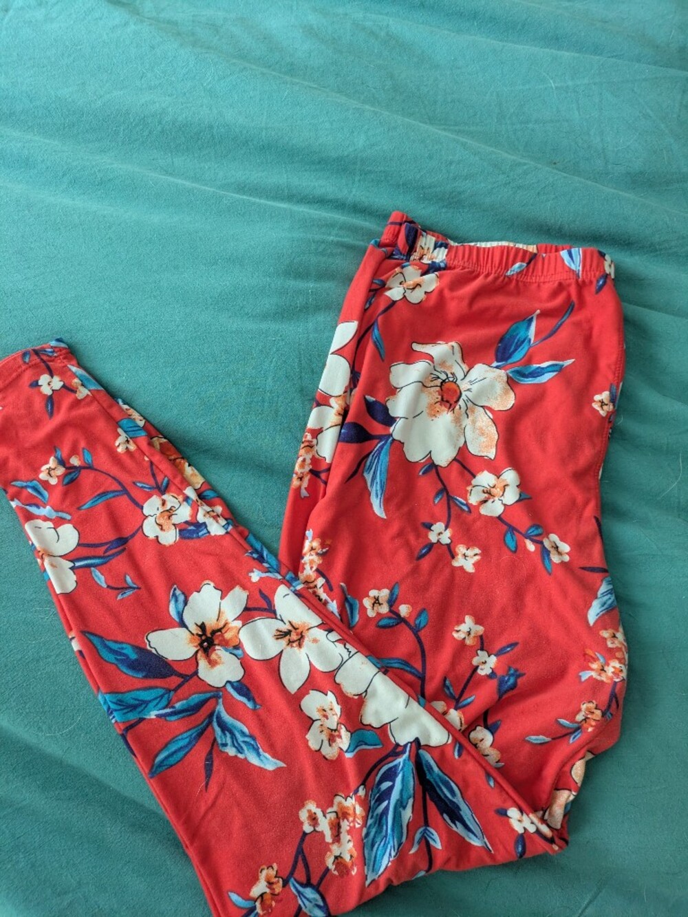 Coral Floral Super Soft Super Stretch Lildy Leggings